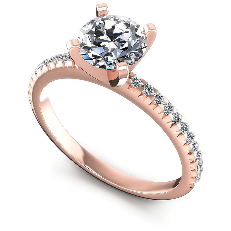 Round Diamonds 0.55CT Engagement Ring in 18KT White Gold