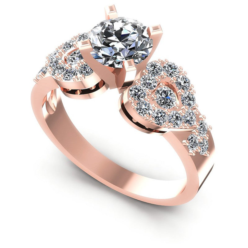 Round Diamonds 0.95CT Engagement Ring in 18KT White Gold