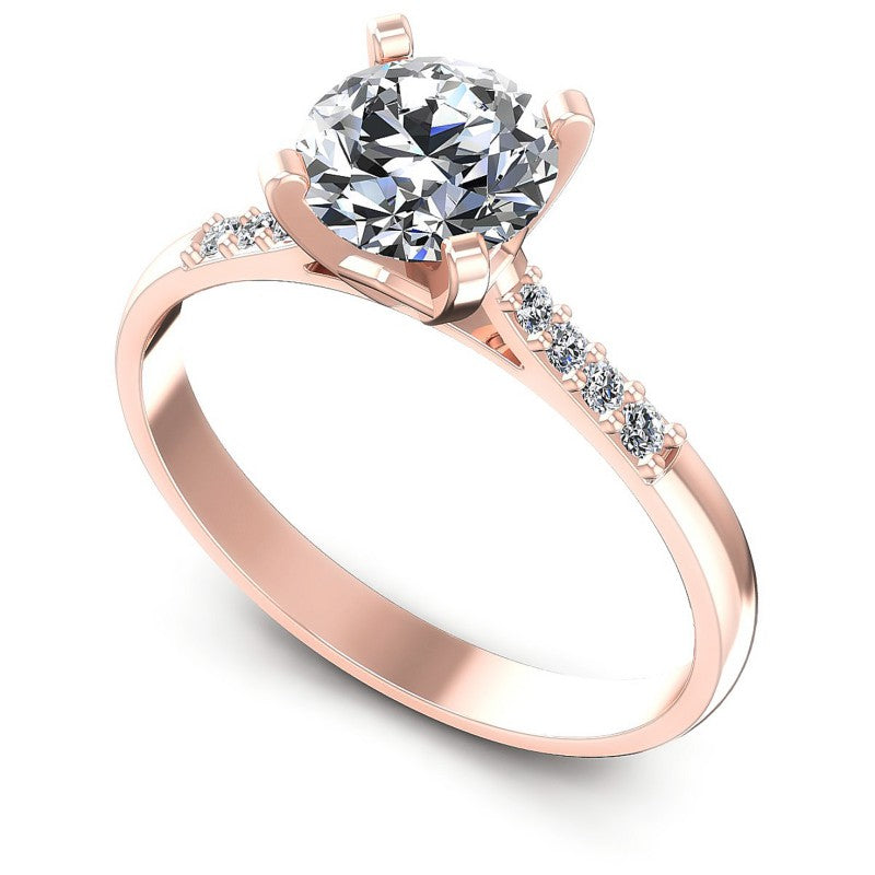 Round Diamonds 0.50CT Engagement Ring in 18KT White Gold