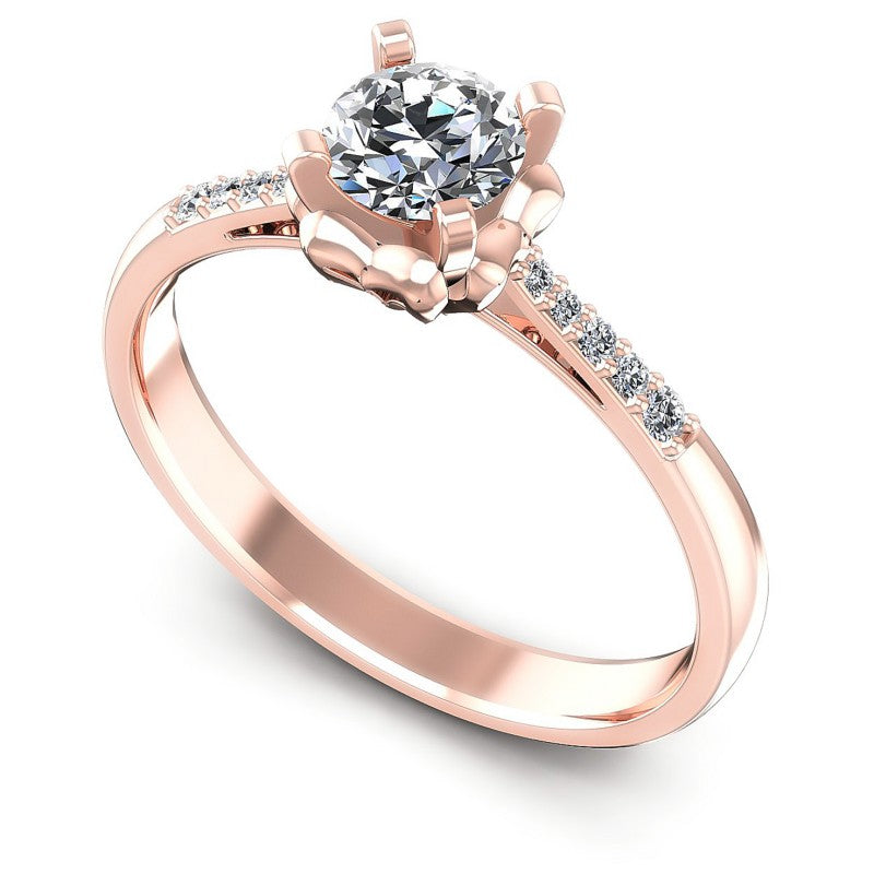 Round Diamonds 0.50CT Engagement Ring in 18KT White Gold