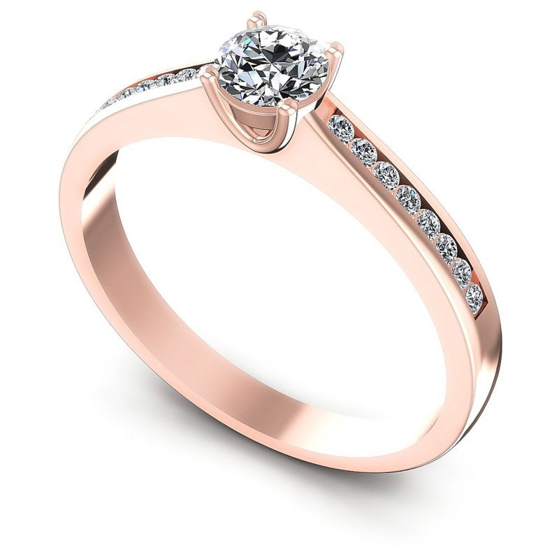 Round Diamonds 0.45CT Engagement Ring in 18KT White Gold
