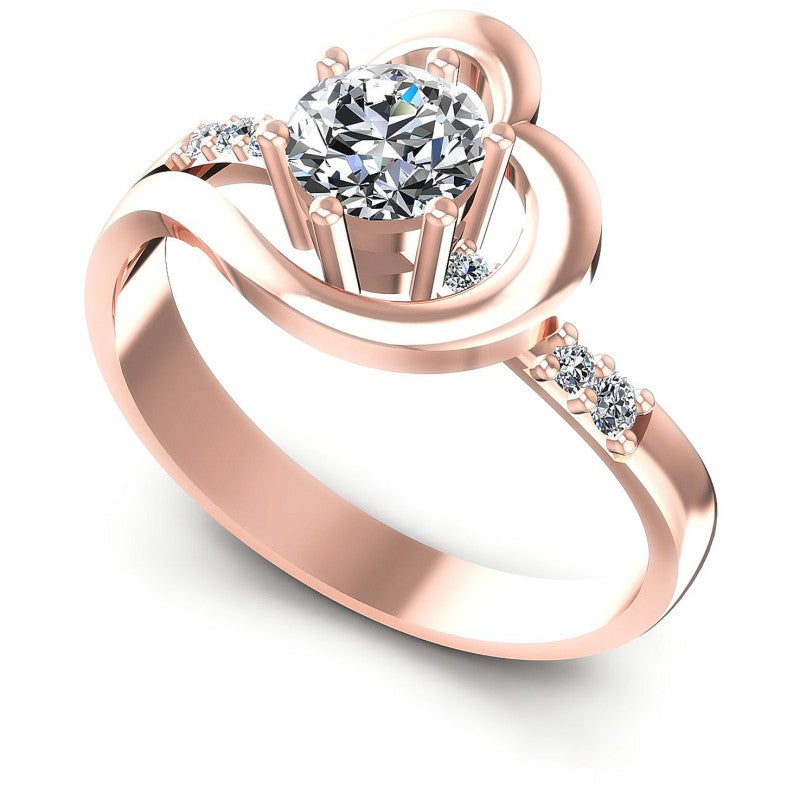 Round Diamonds 0.55CT Engagement Ring in 18KT White Gold