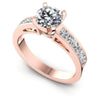 Princess and Round Diamonds 1.20CT Engagement Ring in 18KT White Gold