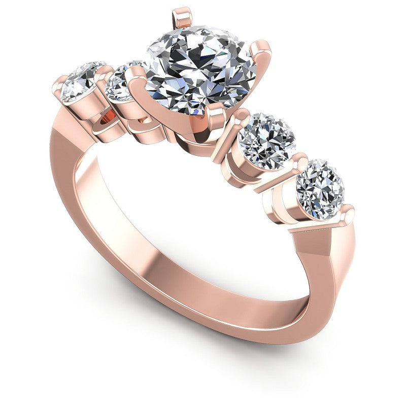 Round Diamonds 0.90CT Engagement Ring in 18KT White Gold