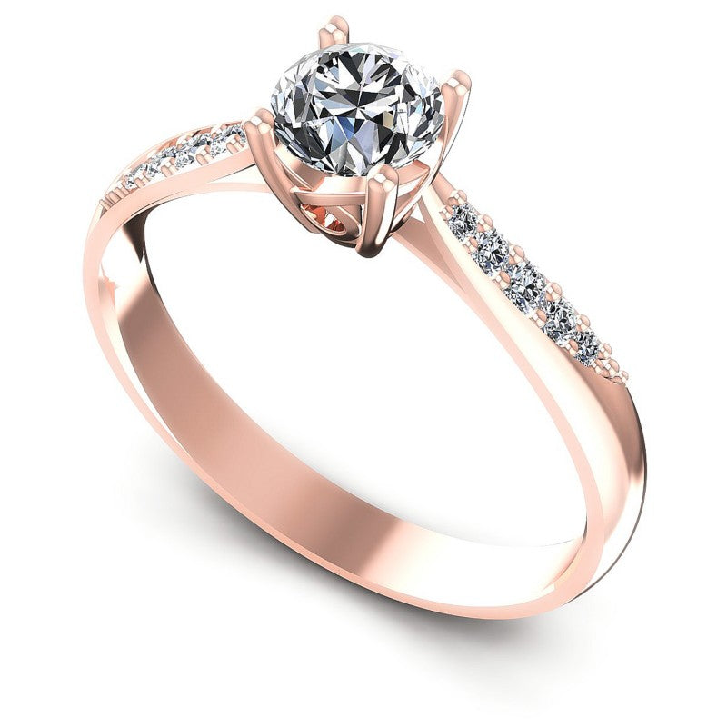 Round Diamonds 0.50CT Engagement Ring in 18KT White Gold