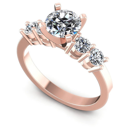 Round Diamonds 0.85CT Engagement Ring in 18KT White Gold