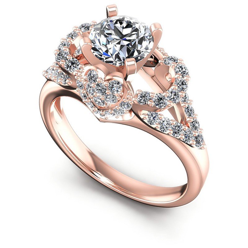 Round Diamonds 1.00CT Fashion Ring in 18KT White Gold