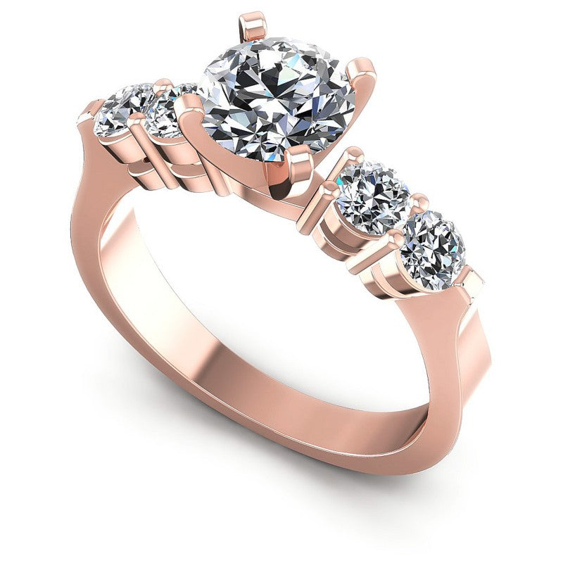 Round Diamonds 0.95CT Engagement Ring in 18KT White Gold
