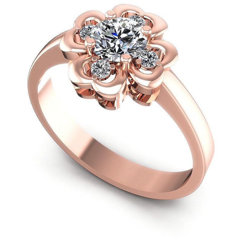 Round Diamonds 0.45CT Engagement Ring in 18KT White Gold