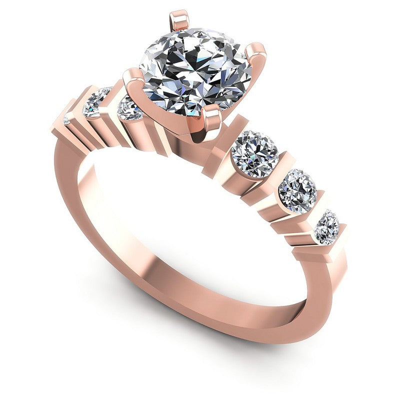 Round Diamonds 0.85CT Engagement Ring in 18KT White Gold