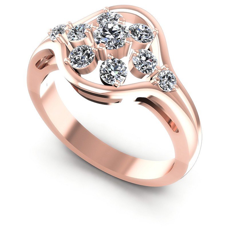 Round Diamonds 0.70CT Fashion Ring in 18KT White Gold