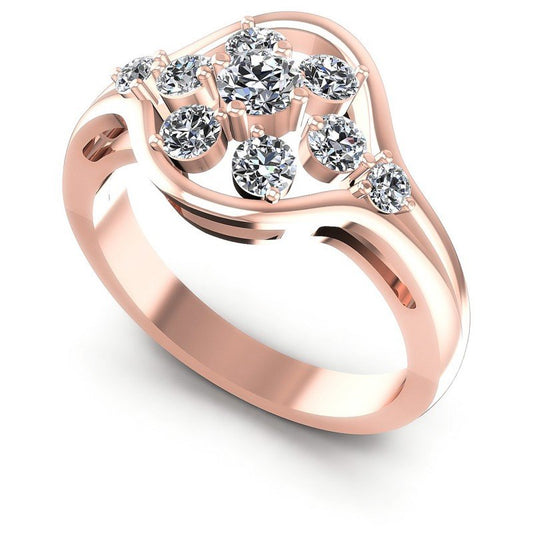 Round Diamonds 0.70CT Fashion Ring in 18KT White Gold