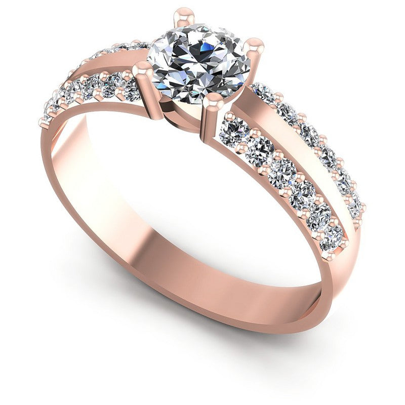 Round Diamonds 0.75CT Engagement Ring in 18KT White Gold