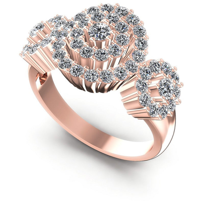 Round Diamonds 1.00CT Halo Ring in 18KT White Gold
