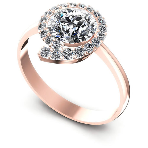 Round Diamonds 0.65CT Halo Ring in 18KT White Gold