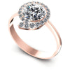 Round Diamonds 0.65CT Halo Ring in 18KT White Gold