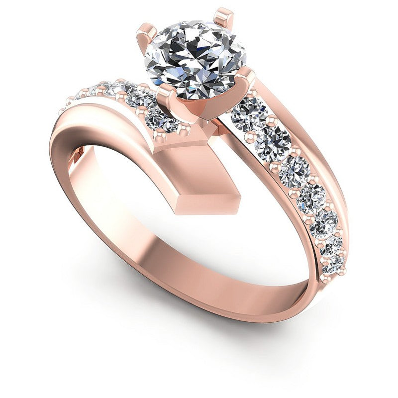 Round Diamonds 0.85CT Engagement Ring in 18KT White Gold