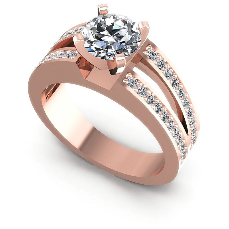 Round Diamonds 0.80CT Engagement Ring in 18KT White Gold