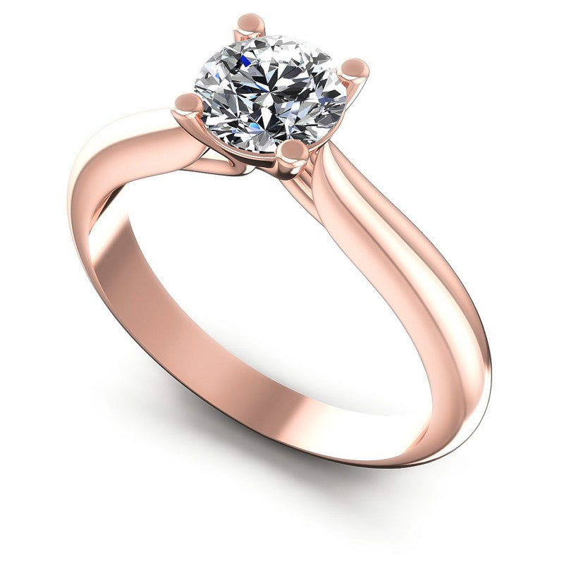 Round Diamonds 0.35CT Solitaire Ring in 18KT White Gold