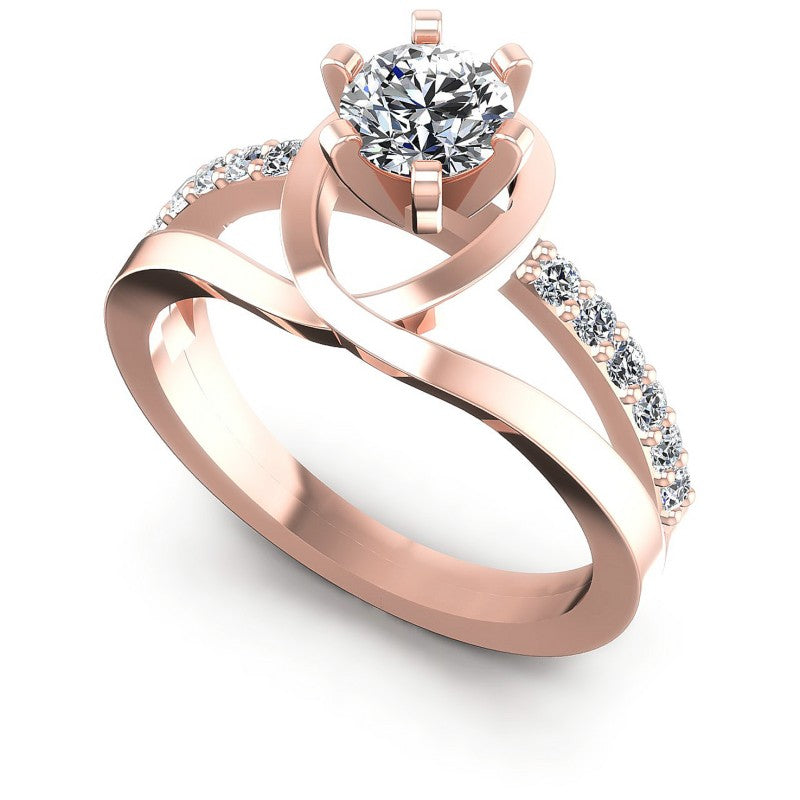 Round Diamonds 0.60CT Engagement Ring in 18KT White Gold