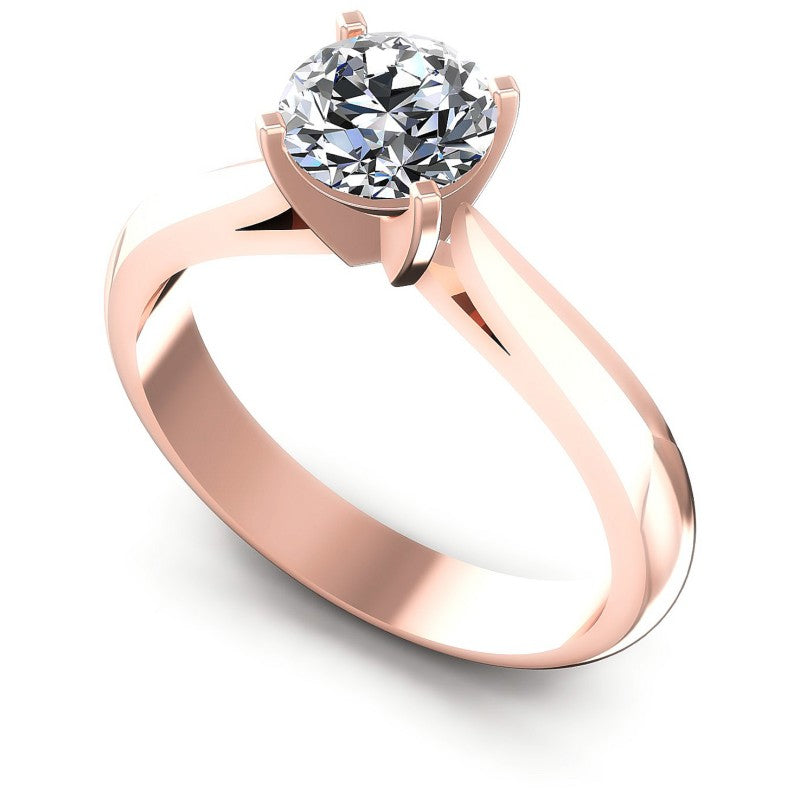 Round Diamonds 0.35CT Solitaire Ring in 18KT White Gold