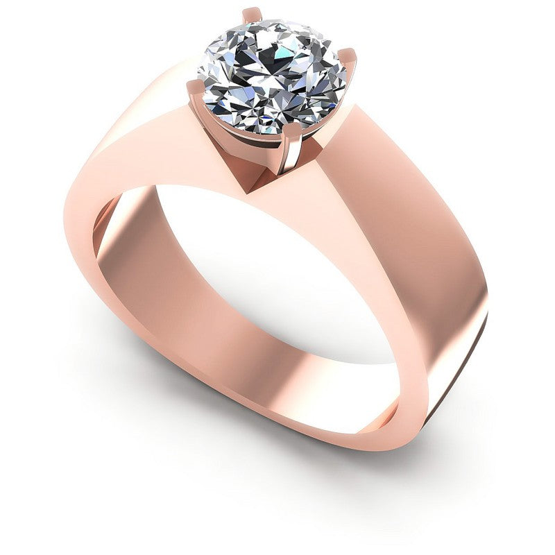 Round Diamonds 0.35CT Solitaire Ring in 18KT White Gold