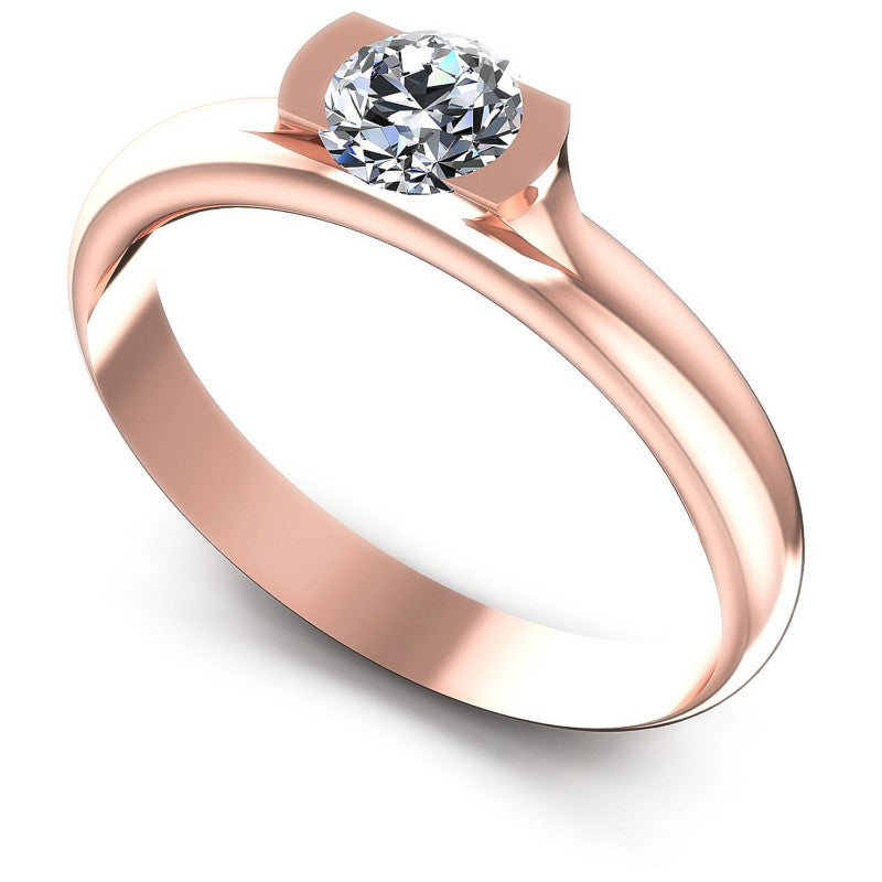 Round Diamonds 0.35CT Solitaire Ring in 18KT White Gold