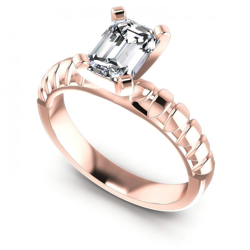 Emerald Diamonds 0.35CT Solitaire Ring in 18KT White Gold