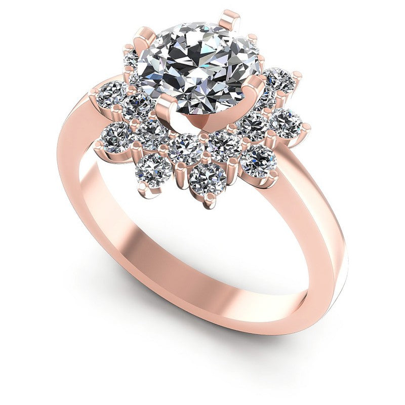 Round Cut Diamonds Halo Ring in 18KT White Gold
