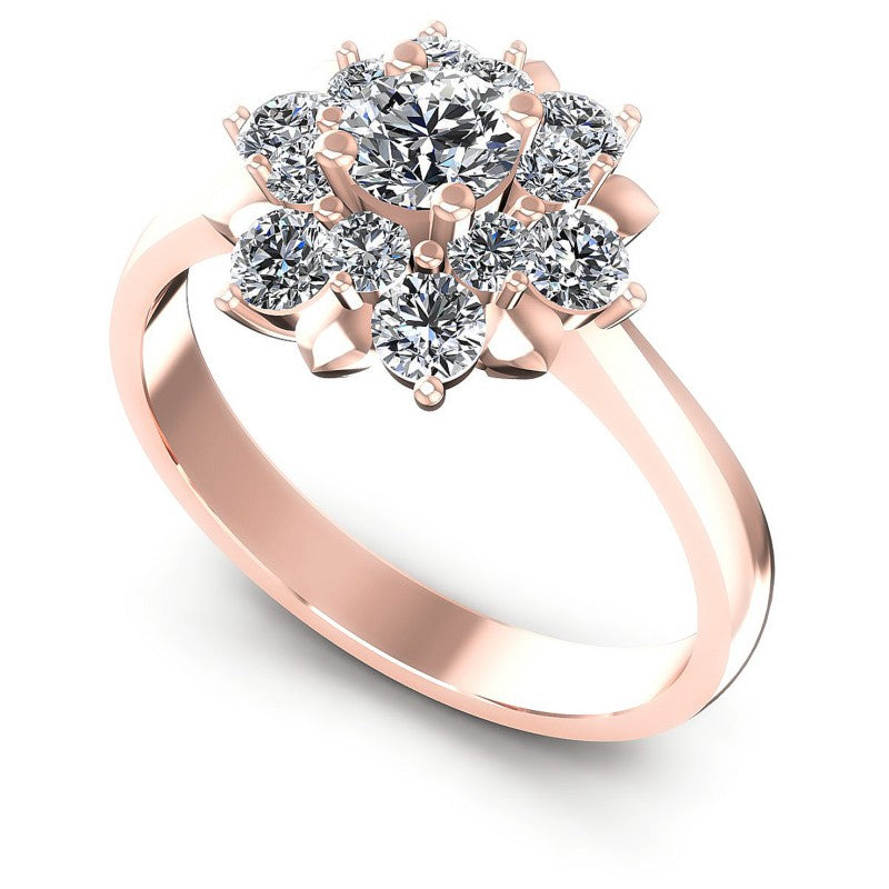 Round Cut Diamonds Halo Ring in 18KT White Gold