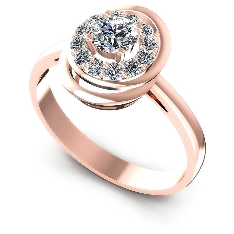 Round Cut Diamonds Halo Ring in 18KT White Gold