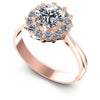 Round Cut Diamonds Halo Ring in 18KT White Gold