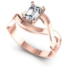 Round Cut Diamonds Solitaire Ring in 18KT White Gold
