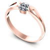 Round Cut Diamonds Solitaire Ring in 18KT White Gold