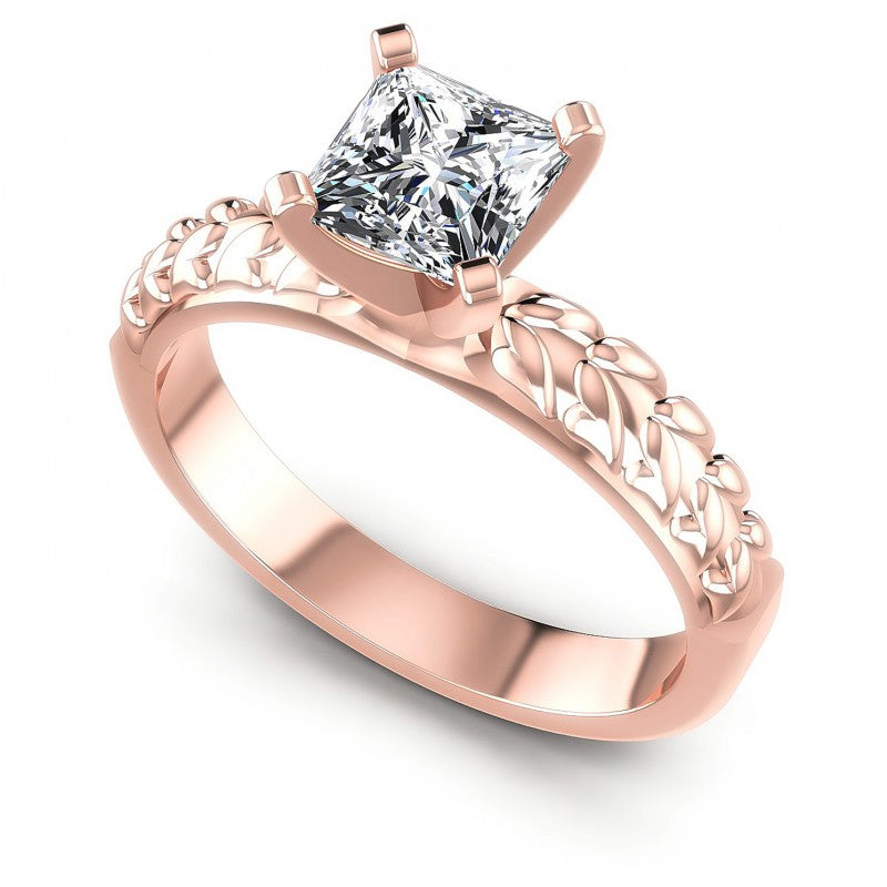 Round Cut Diamonds Solitaire Ring in 18KT White Gold