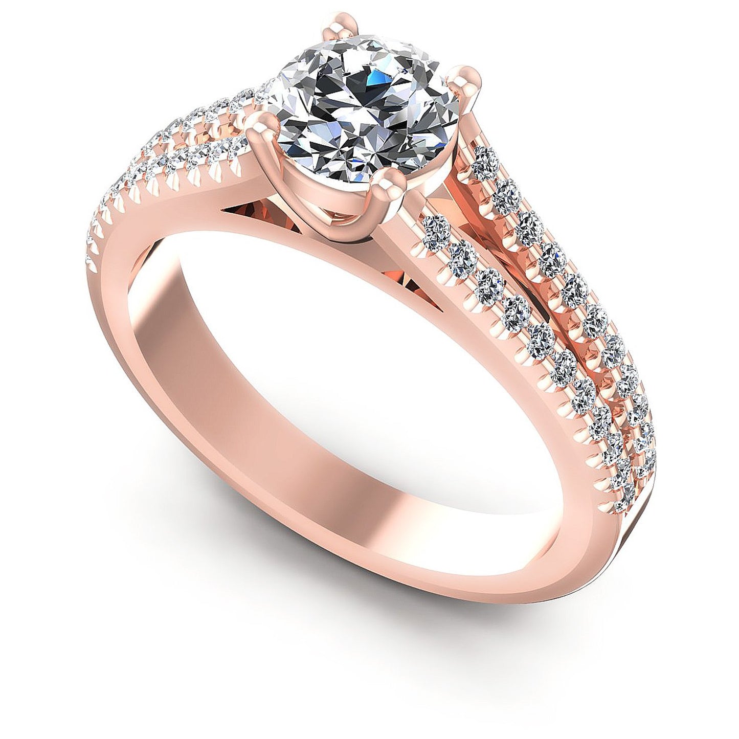 0.75CT Round  Cut Diamonds Engagement Rings