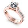 Round Cut Diamonds Engagement Ring in 18KT White Gold
