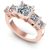 Princess Cut Diamonds Antique Ring in 18KT White Gold