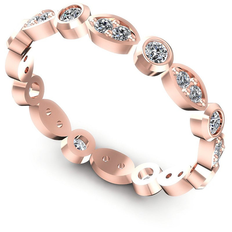 Round Cut Diamonds Eternity Ring in 18KT White Gold