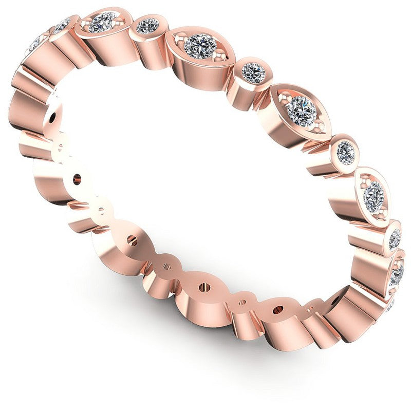 Round Cut Diamonds Eternity Ring in 18KT White Gold