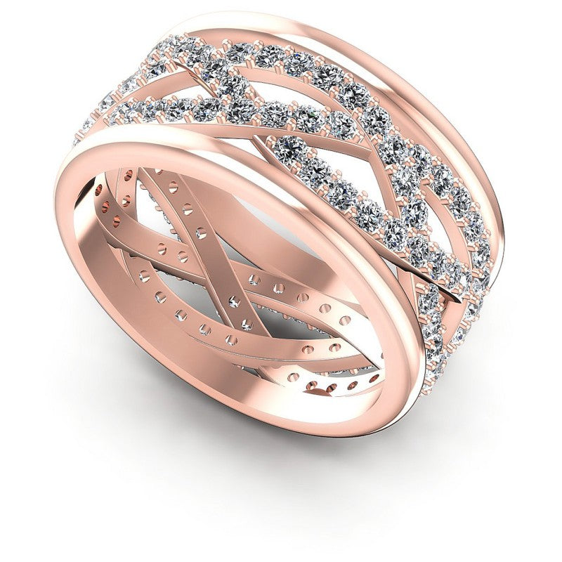 Round Cut Diamonds Eternity Ring in 18KT White Gold