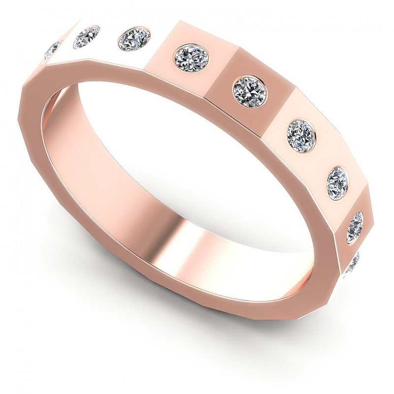 Round Cut Diamonds Eternity Ring in 18KT White Gold