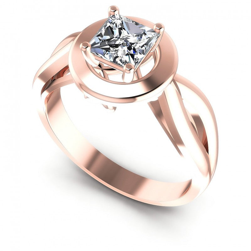 Princess Diamonds 0.35CT Solitaire Ring in 18KT White Gold