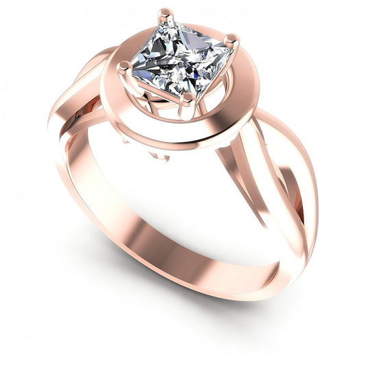 Princess Diamonds 0.35CT Solitaire Ring in 18KT White Gold
