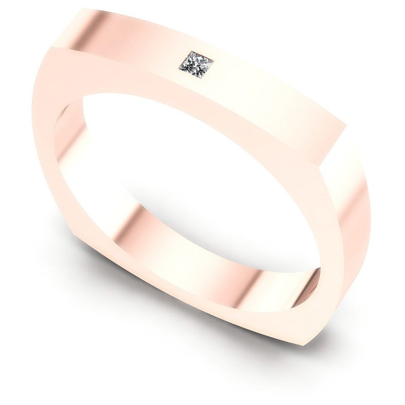 Round Cut Diamonds Mens Ring in 18KT White Gold
