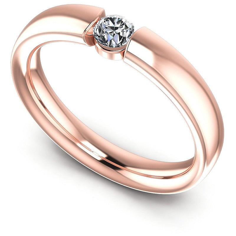 Round Cut Diamonds Mens Ring in 18KT White Gold
