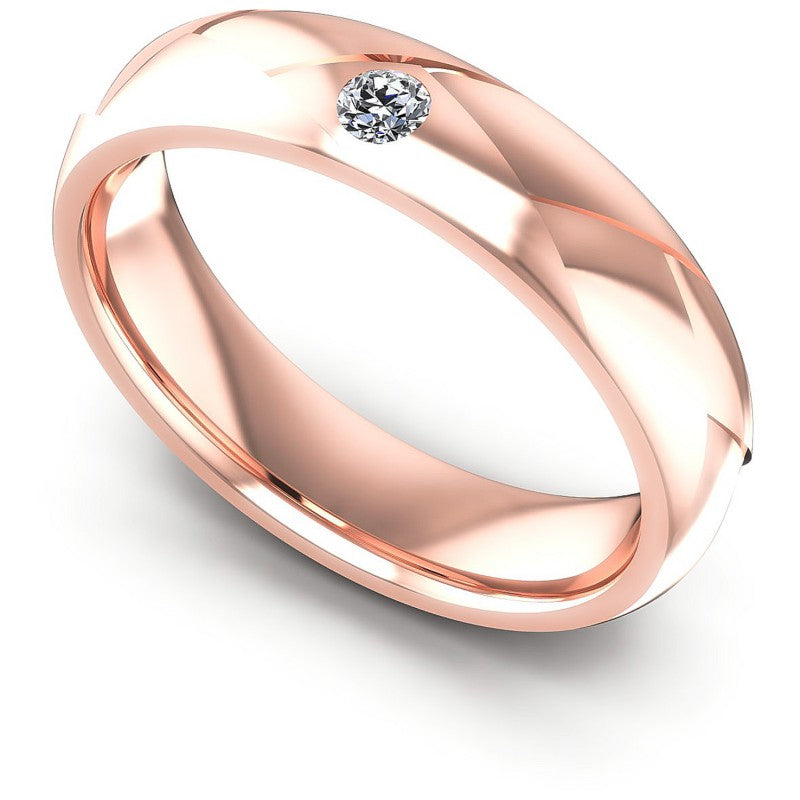 Round Cut Diamonds Mens Ring in 18KT White Gold
