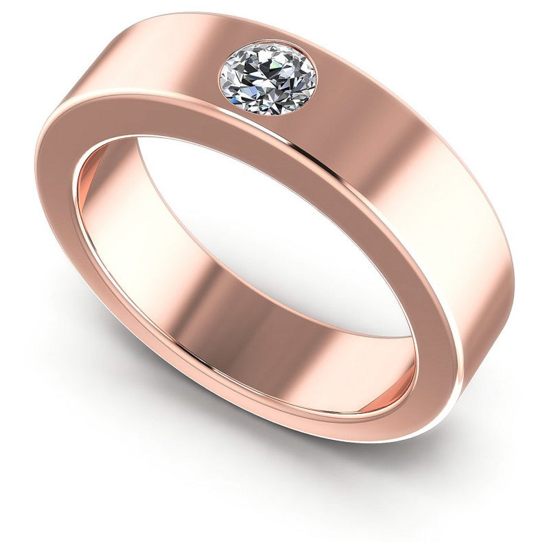 Round Cut Diamonds Mens Ring in 18KT White Gold