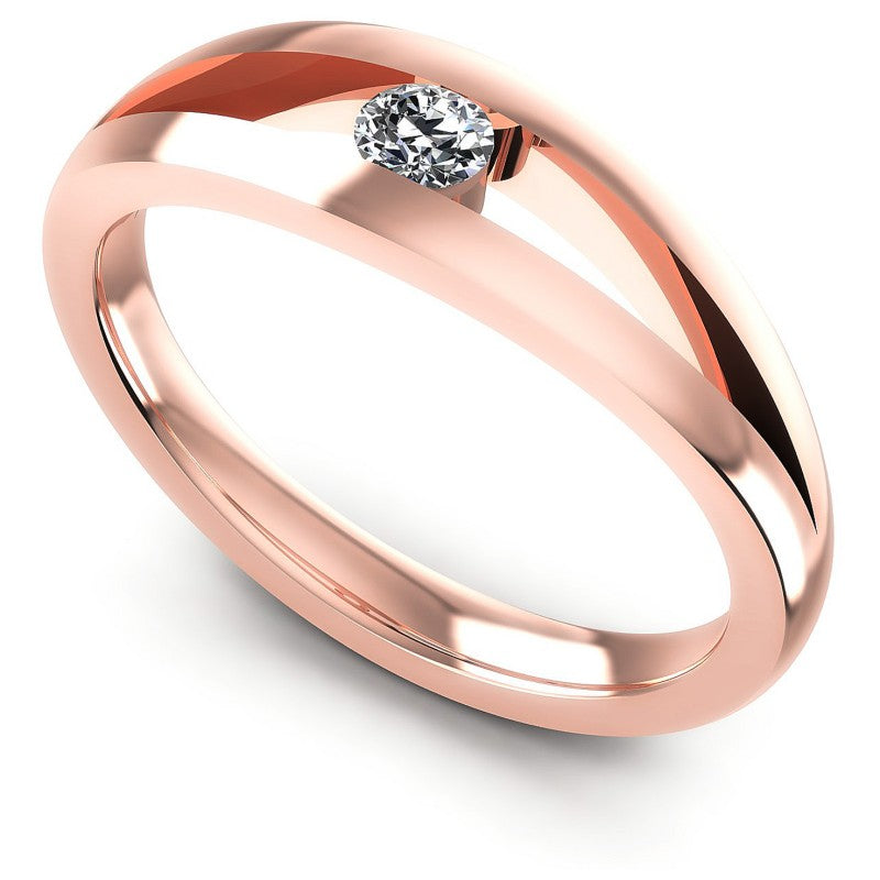Round Cut Diamonds Mens Ring in 18KT White Gold