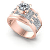 Princess and Round Diamonds 2.50CT Engagement Ring in 18KT White Gold